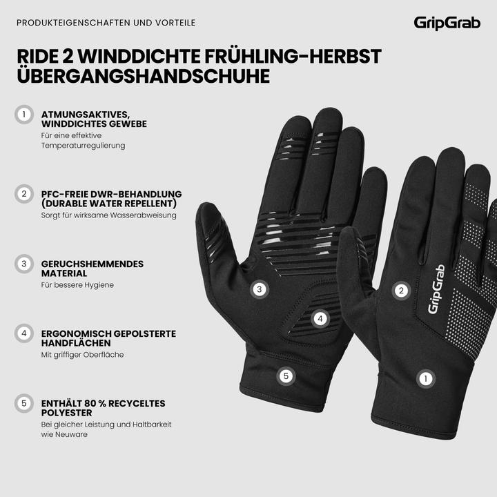 Immagine prodotto GripGrab Guanti Ride II antivento primavera-autunno (9, M)