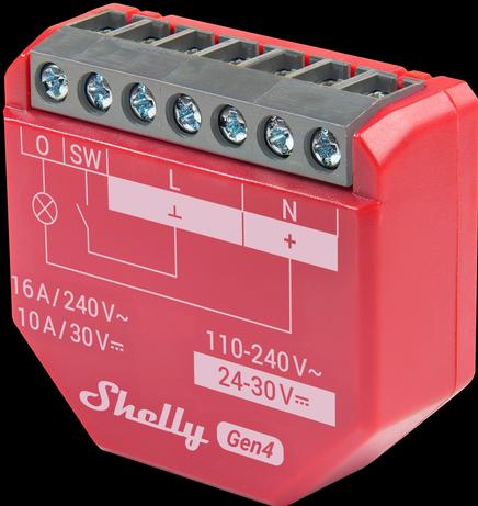 Produktbild Shelly 1PM Gen4 4-pack (Schaltaktor)