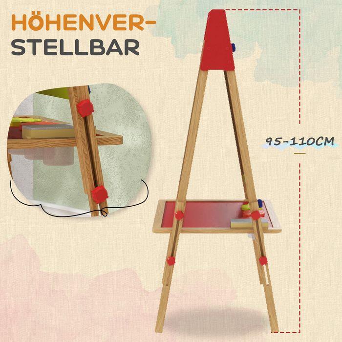 Produktbild Swisshandel24 3-in-1 Kindertafel höhenverstellbar, doppelseitige Kinder Staffelei mit Ablage