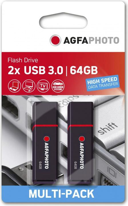 Immagine prodotto AGFAPHOTO USB 3.2 Gen 1 64GB nero MP2 (64 GB, USB 3.2)
