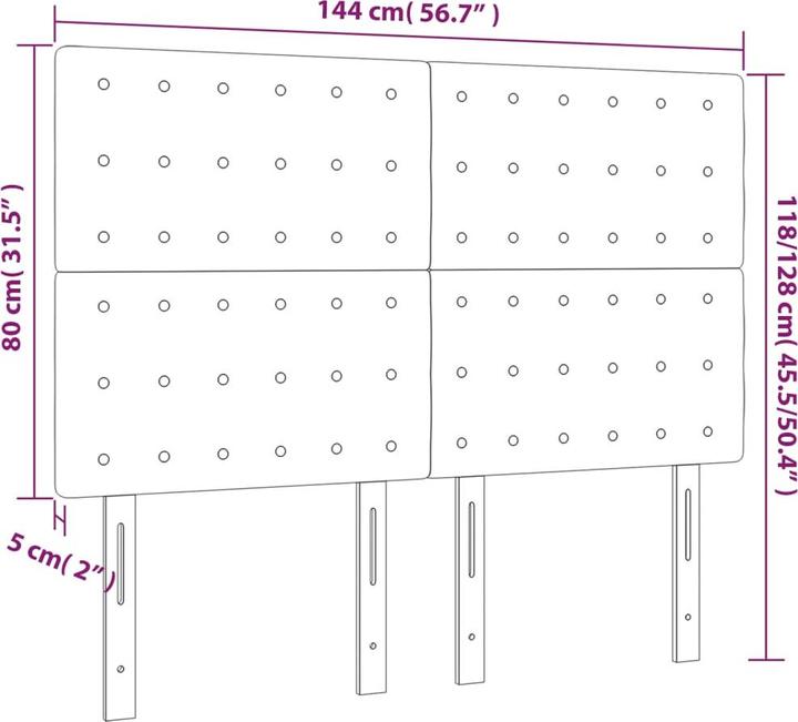 Actual product image VidaXL Jeanette (144 x 5 x 128 cm)