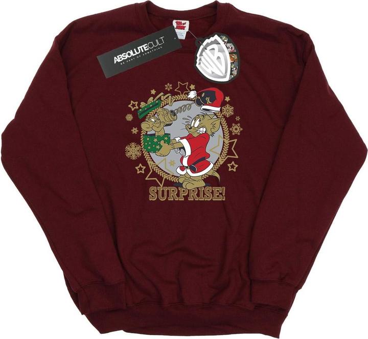 Actual product image Tom & Jerry Mens Christmas Surprise Sweatshirt (S)
