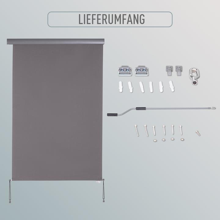 Immagine prodotto Outsunny Tenda a rullo con manovella (120 x 200 cm)