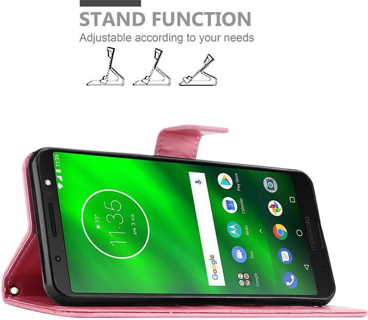 Image du produit Cadorabo Couverture du livre de fleurs (Motorola Moto G6 Plus)