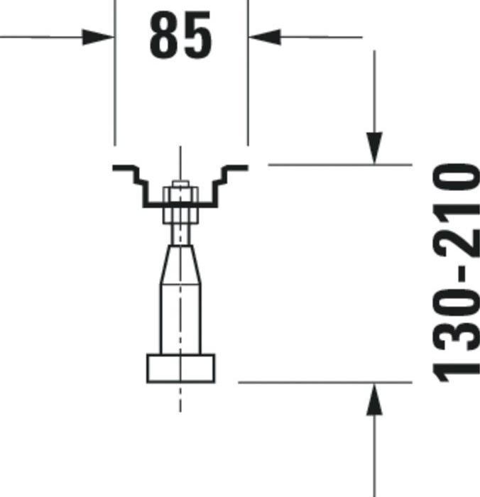 Actual product image Duravit Foot stand 3 pieces (55 cm, 55 cm)