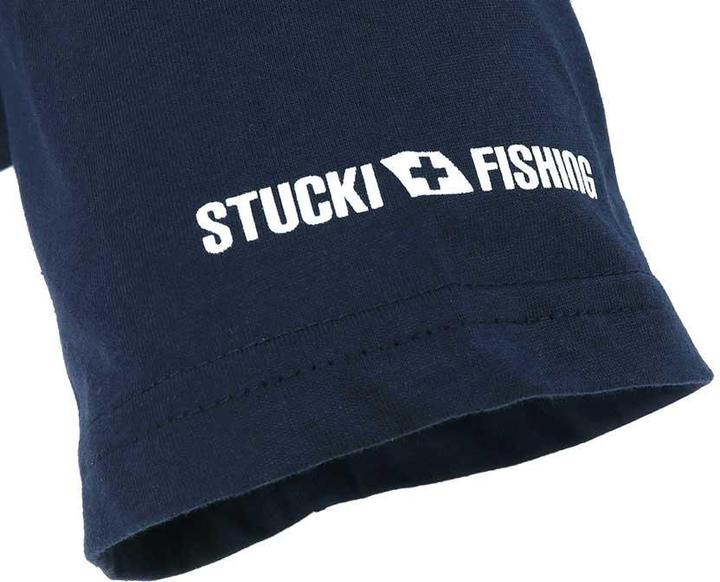 Produktbild Stucki Fishing Because Fanatics T-Shirt Blau (S)
