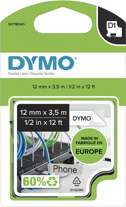Actual product image Dymo D1 (1.20 cm, White)