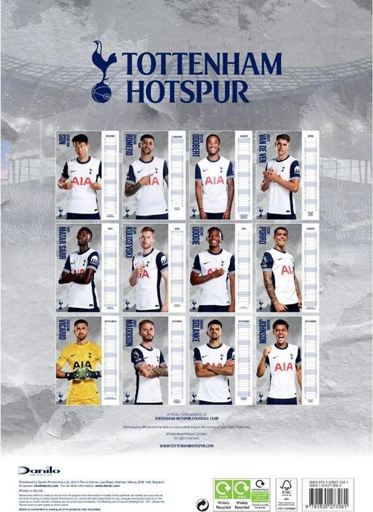 Immagine prodotto Tottenham Hotspur FC Calendario da Parete (A3)