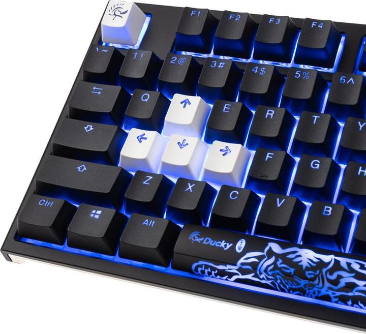 Actual product image Ducky ONE 2 Backlit PBT Gaming Keyboard, MX-Blue, RGB LED - black (US) (US, Cable)