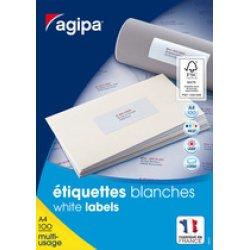Produktbild Agipa Universal-Etiketten, 105 x 49,39 mm, mit Abzieh-Hilfe