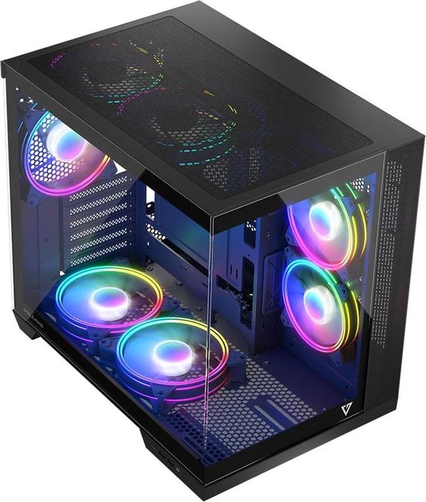 Produktbild Modecom Obudowa Volcano Panorama Apex ARGB 7F czarna (AT-PANORAMA-7F-ARGB-10-000000-0002) (ITX, ATX, mATX)