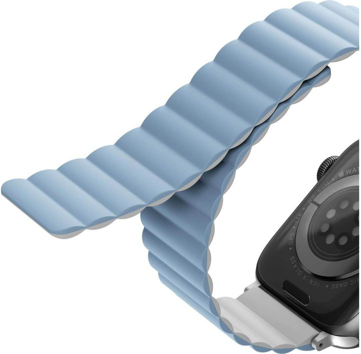 Produktbild Uniq pasek Revix Apple Watch Series 1/2/3/4/5/6/7/8/SE/SE2 38/40/41mm. Reversible Magnetic biały-nie (Silikon, Edelstahl)