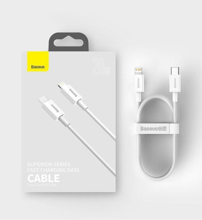 Actual product image Baseus Superior Series Cable USB-C to iP, 20W, PD, 1m (black) (1 m, USB 3.0)
