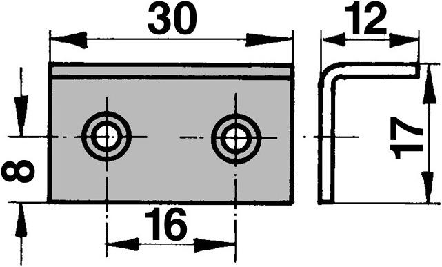 Actual product image OK-Line Angle strike plates (1 pcs.)