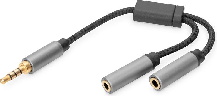 Produktbild Digitus Audio Splitter, 3,5 mm Klinke auf 2x 3,5 mm Buchse (0.20 m)