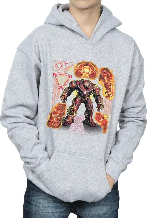Immagine prodotto Avengers Infinity War Hulkbuster Blueprint Felpa con Cappuccio Ragazzi (152, 158)