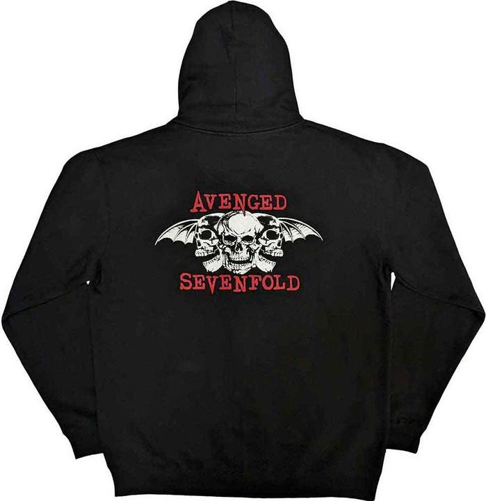 Immagine prodotto Avenged Sevenfold Dead Head Felpa con Cappuccio e Zip Intera Stampa posteriore Adulto Unisex (S)