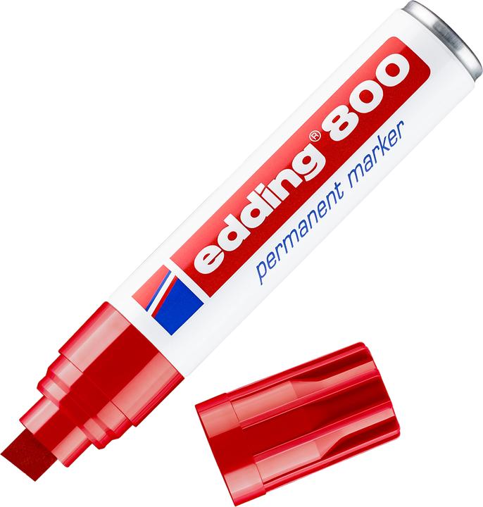 Actual product image Edding Permanent Marker 800 (Red, 12 mm, 1 x)