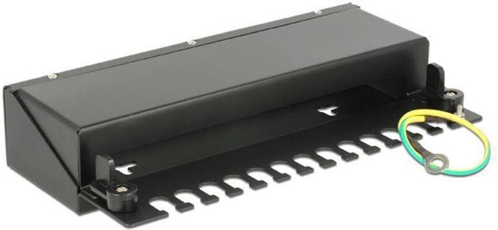 Actual product image Delock 12-port desktop patch panel, DIN rail kit
