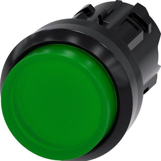 Actual product image Siemens SIRIUS ACT illuminated pushbutton front element plastic, green