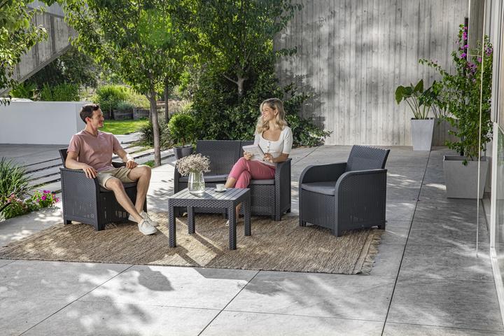 Produktbild Keter Rosalie 2 Sitze Sofa Lounge Set - Grau (249561)