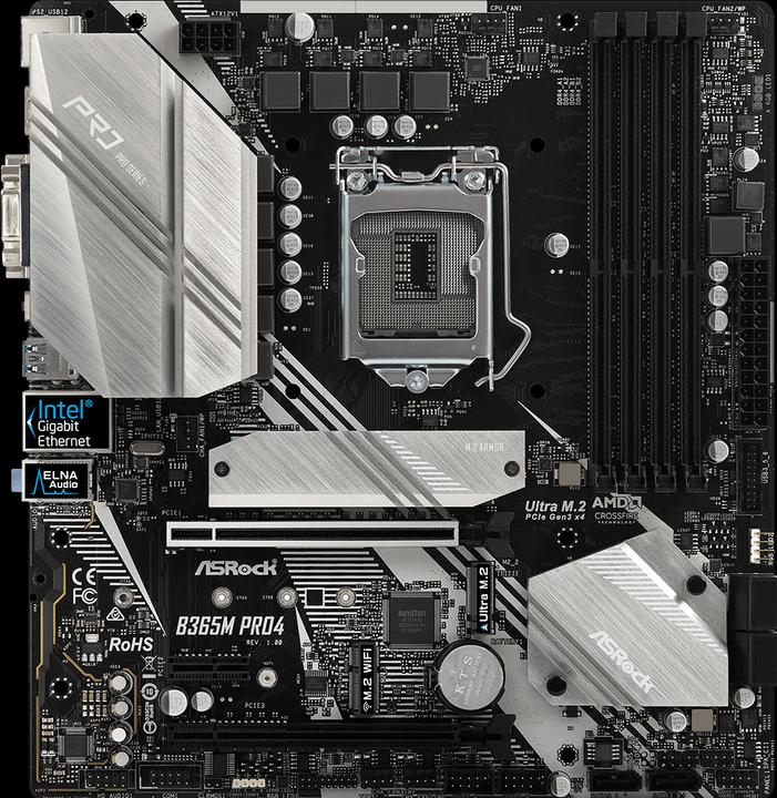 Produktbild AsRock B365M Pro4 (LGA 1151, Intel B365, mATX)