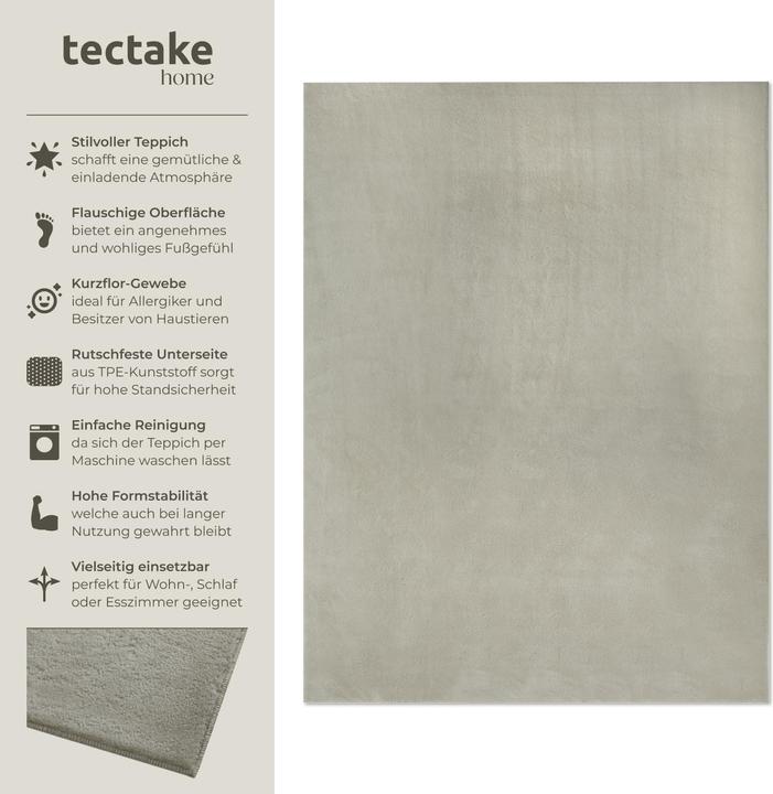 Immagine prodotto tectake Tappeto a pelo corto Soft Zone (140 x 200 cm)