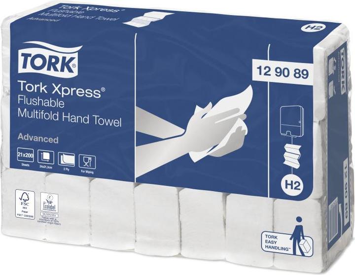 Actual product image Tork Towels h2 xpress rinsable, box a 21 x 200 sheets (21 x)
