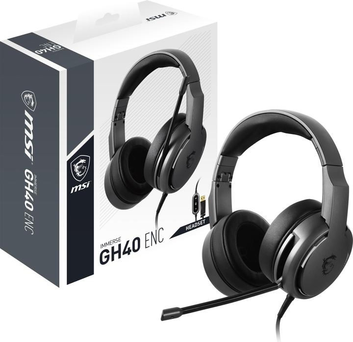 Actual product image MSI GAMING Headset Immerse GH40 ENC S37-0400150-SV1 retail (Cable)
