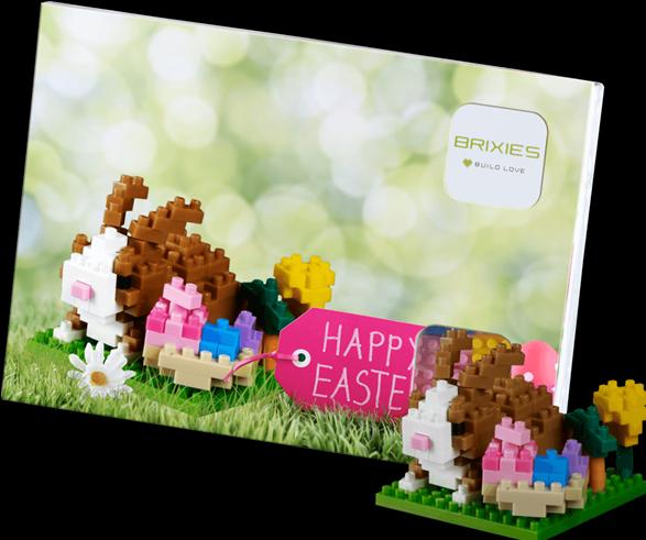 Actual product image Brixies Postcard Happy Easter
