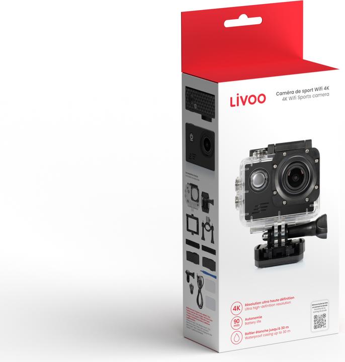 Image du produit Livoo Caméra de sport Wifi 4K (30p)