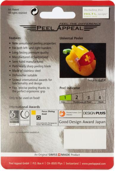 Produktbild Tromco Peel Appeal Universal Sparschäler Swiss Edition aus Edelstahl