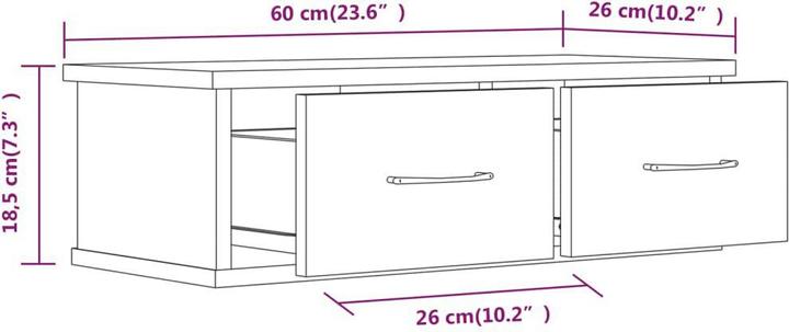 Actual product image VidaXL Brianna (60 x 26 x 18.5 cm)