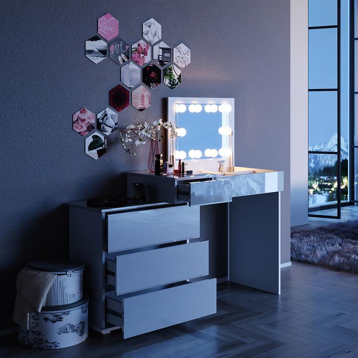 Actual product image Vicco Lotus with lighting (117 x 45 x 78 cm)