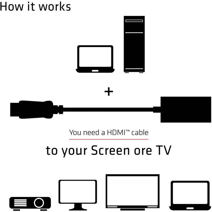 Actual product image Club 3D DisplayPort – HDMI (0.20 m, HDMI, DisplayPort)