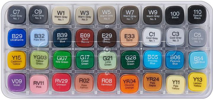 Actual product image Copic Basic Set (Grey, 7 mm, 36 x)