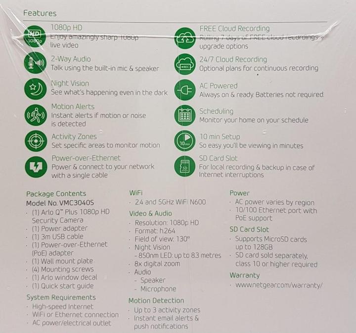 Actual product image Arlo Q Plus VMC3040S (1920 x 1080 Pixels)