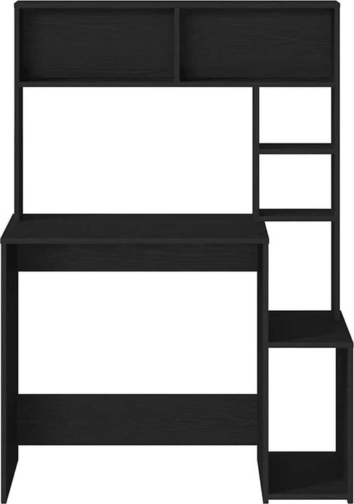 Actual product image VidaXL Desk with shelf black 100x45x140 cm wood-based office desk (100 x 45 x 140 cm)