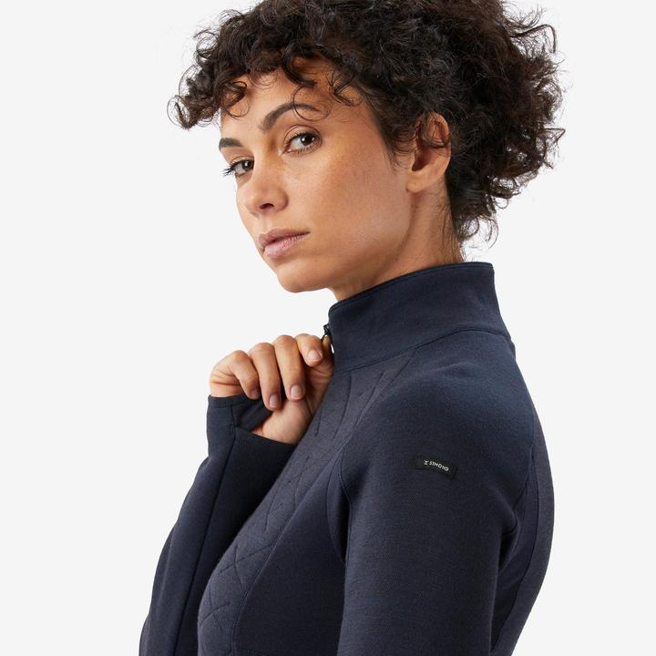 Produktbild Forclaz Merinoshirt Damen langarm - Merino Resist dunkelblau (M)