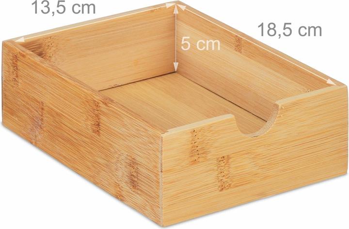 Actual product image Relaxdays Bamboo Laundry Hamper, Storage Box (30 l)