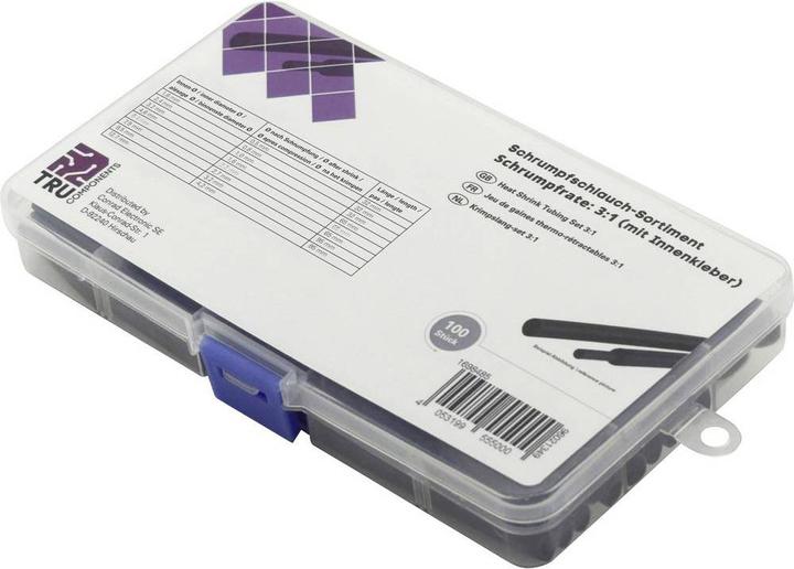 Image du produit Tru Components Assortiment de gaines thermorétractables avec adhésif interne 3:1 (100 pièces) (100 x)