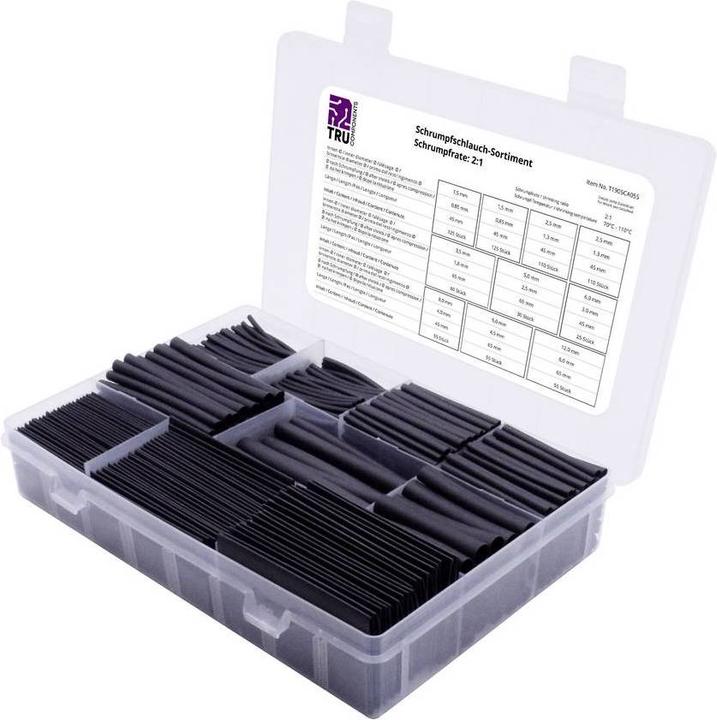 Image du produit Tru Components Assortiment de tuyaux rétractables 21 pièces (750 x)