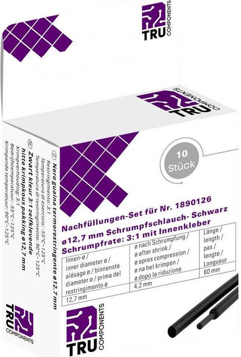 Image du produit Tru Components Kit de recharge de gaine thermorétractable (10 x)