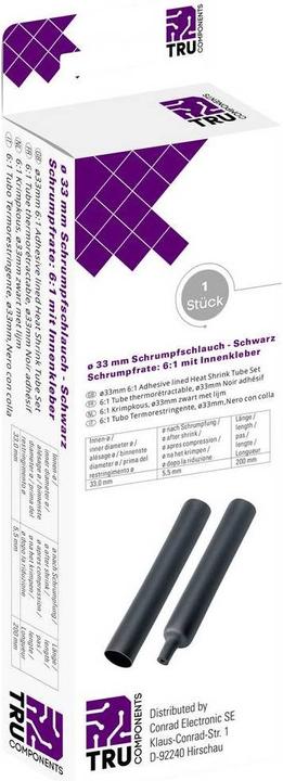 Produktbild Tru Components Schrumpfschlauch-Set mit Innenkleber, 6:1 (1 x)