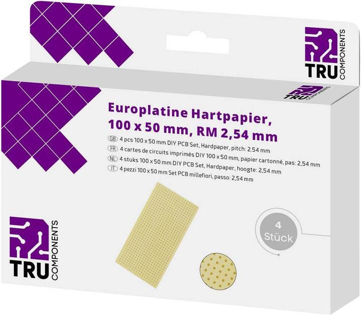 Actual product image Tru Components Euro board without copper layer (Circuit board)