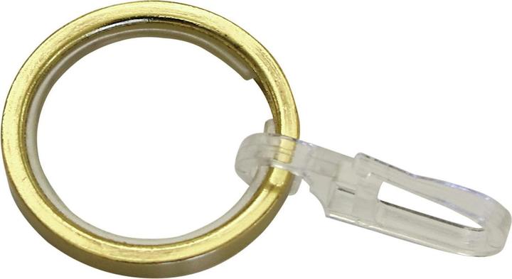 Image du produit Gardinia Anneau de rideau avec insert coulissant laiton mat, 10 pièces