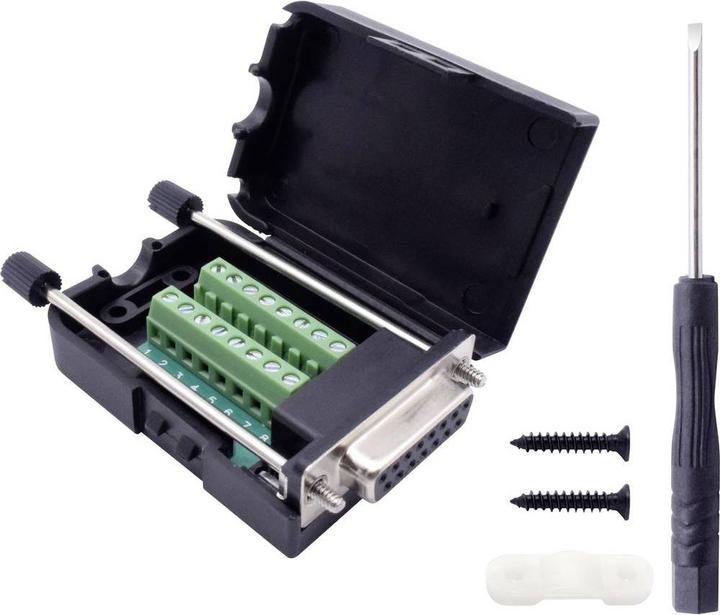 Image du produit Tru Components Prise modulaire encastrée D-Sub 15 pôles avec vis de verrouillage et boîtier