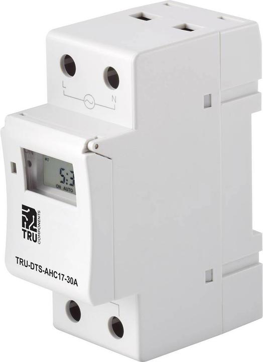 Actual product image Tru Components Operating voltage: 230 V/AC TRU-DTS-AHC17-30A 1 changeover contact 30 A 250 V/AC Weekly program
