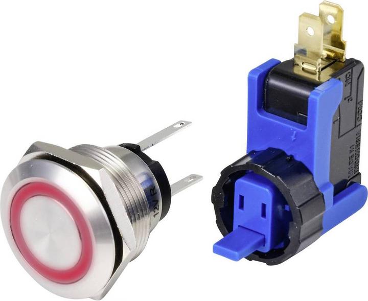 Produktbild Tru Components Drucktaster mit Microschalter beleuchtet