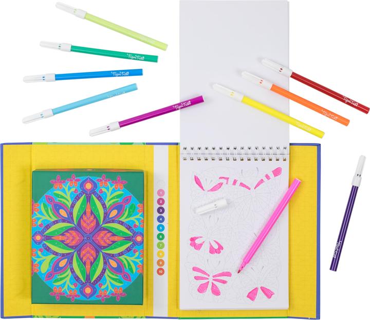 Image du produit Tiger Tribe kleurboek Kleuren Op Nummer incl. stiften - De Tropen